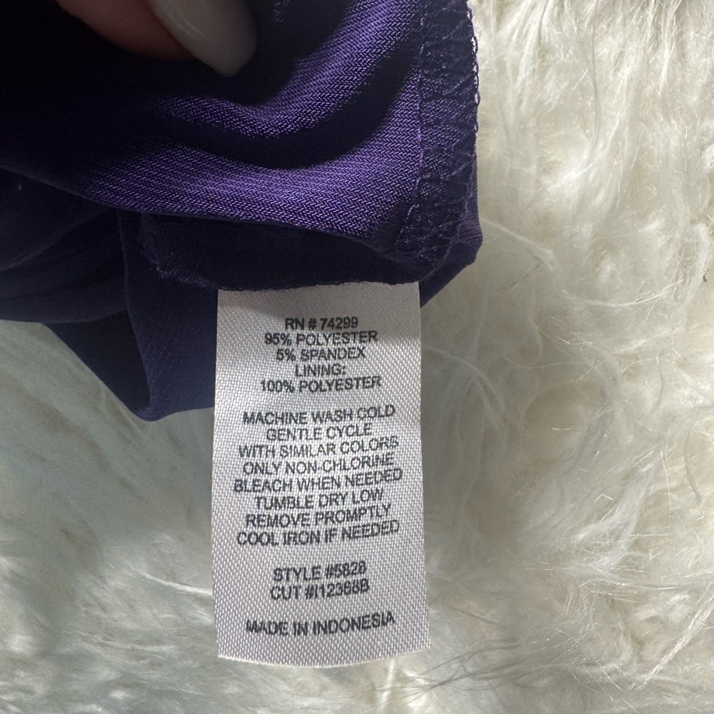 Purple V-Neck Ruched Sheath Cocktail Dress - Picture 10 of 10